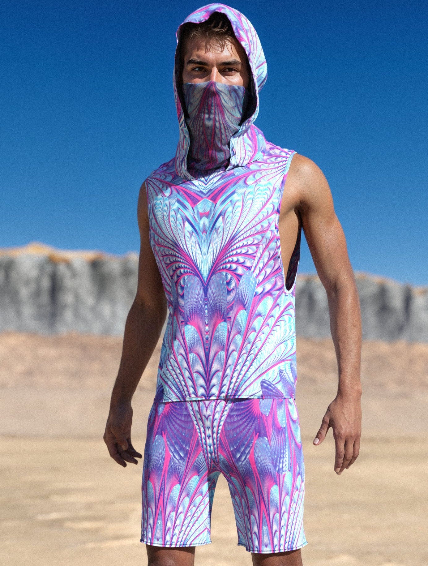 Desert Glow Male Rave Shorts 1