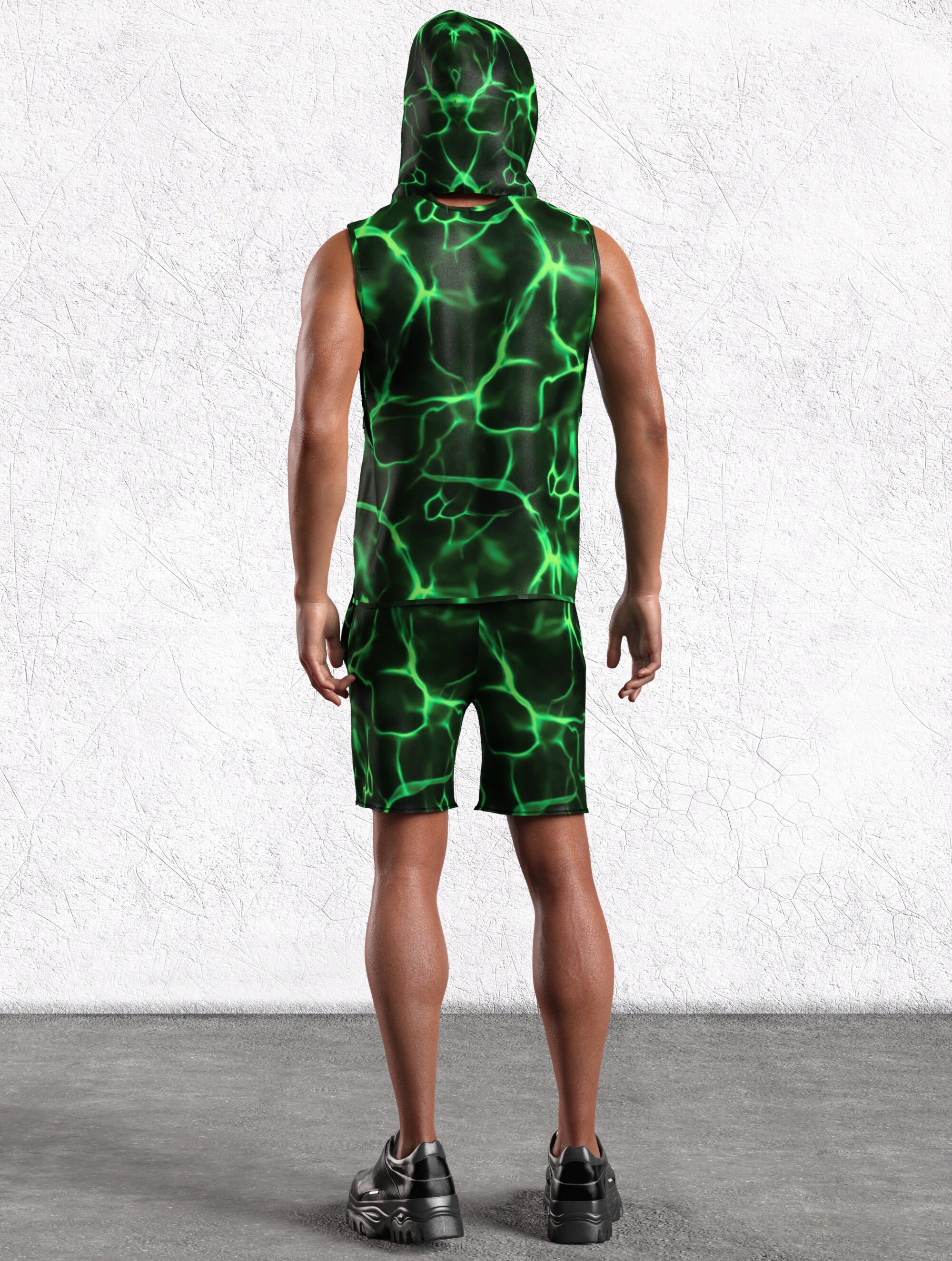 Men Dust Spectre Male Rave Shorts