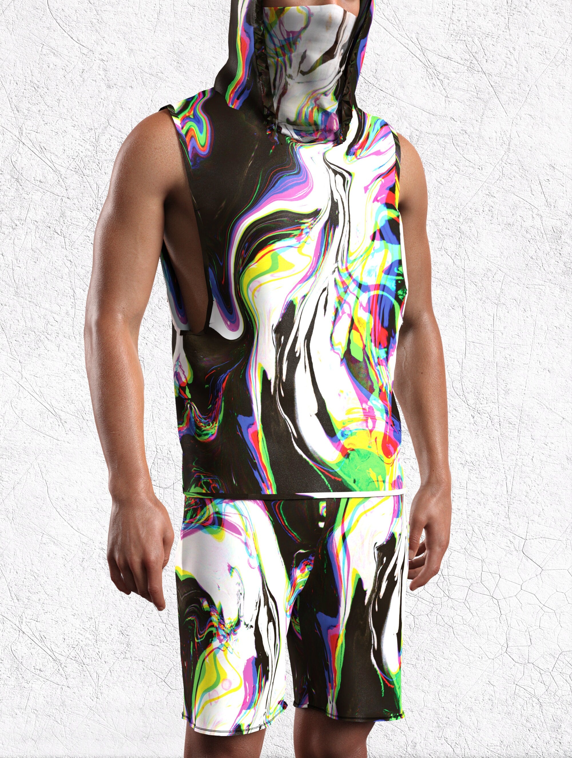 Rainbow Spill Male Muscle Top 6