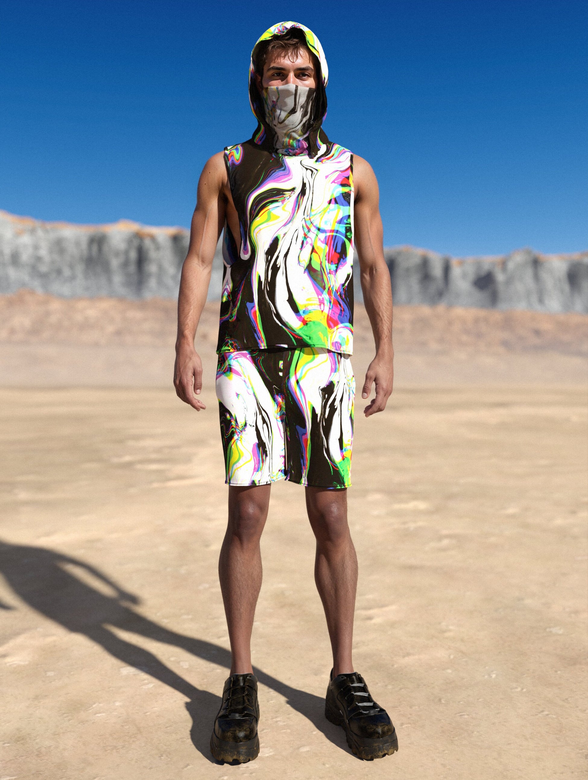 Rainbow Spill Male Muscle Top 2