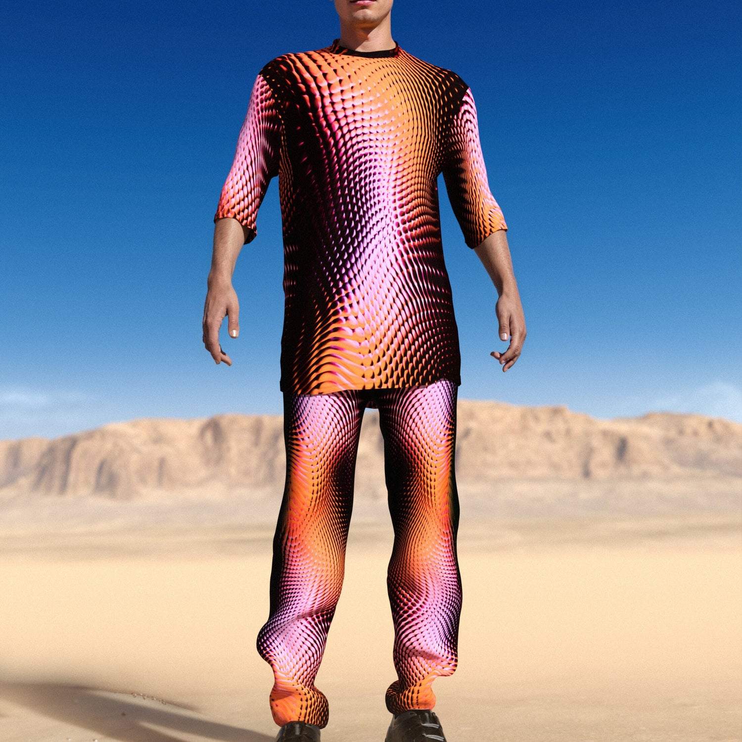 X Heat Male Rave Pants Pink, Orange