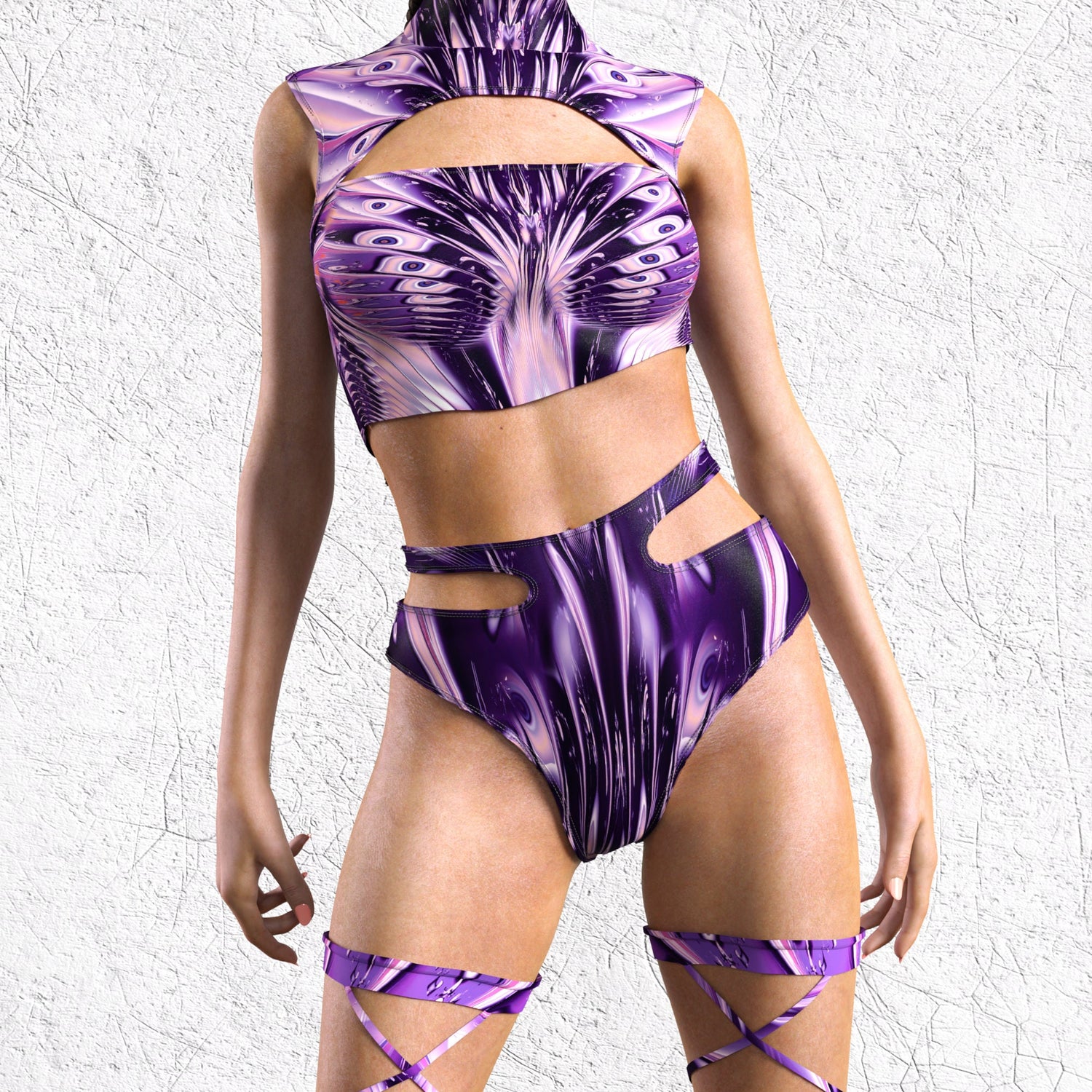 Women Zapped Cutout Rave Shorts