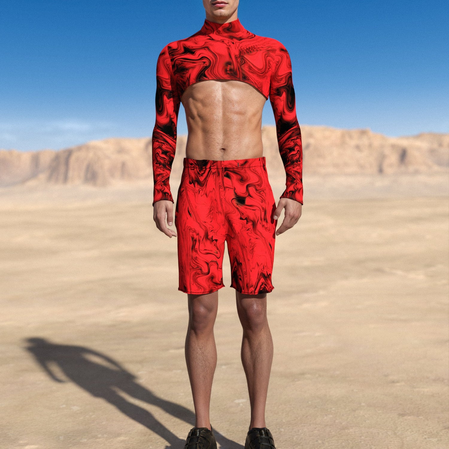 Bloodshot Male Crop Top Festival