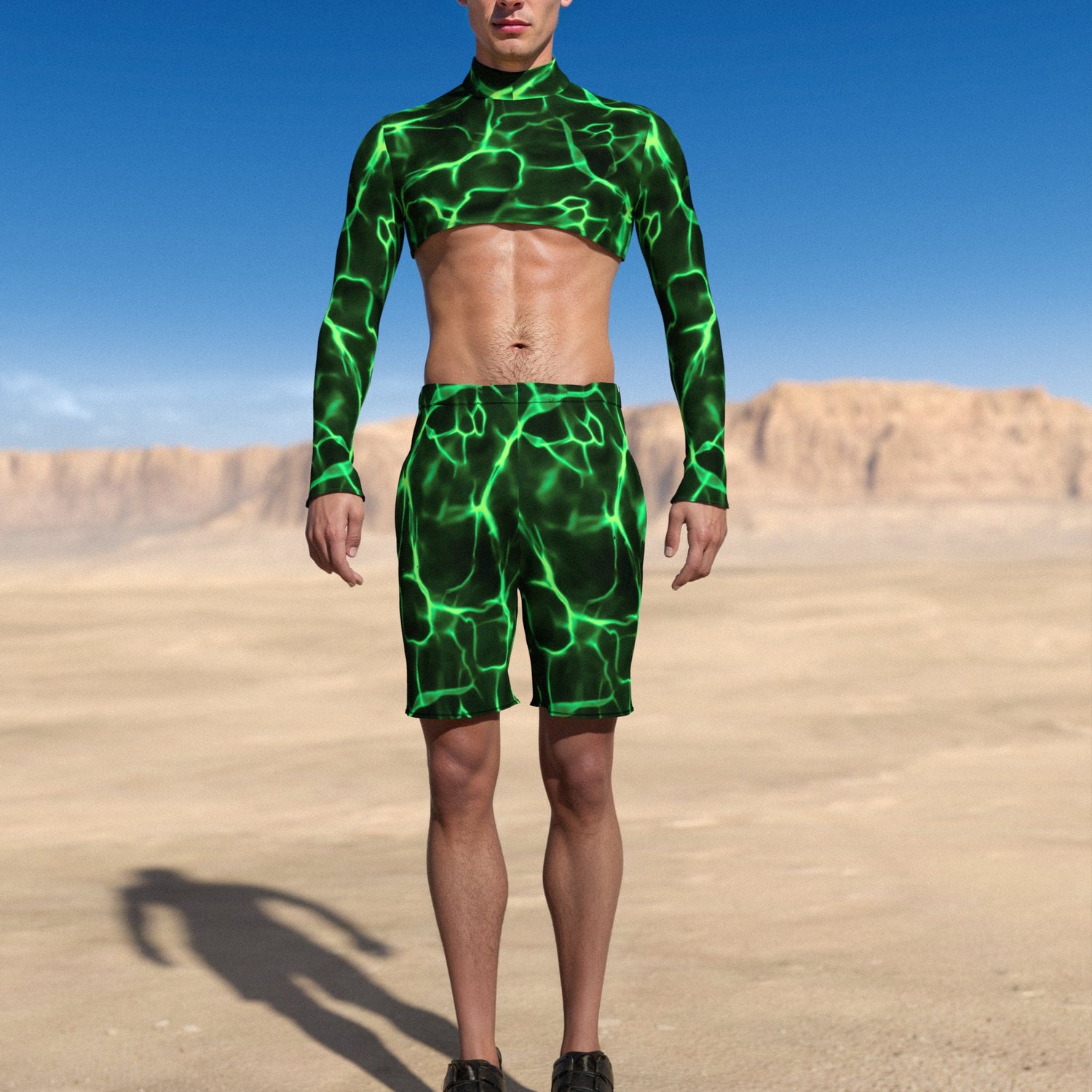 Dust Spectre Male Cropped Set Green