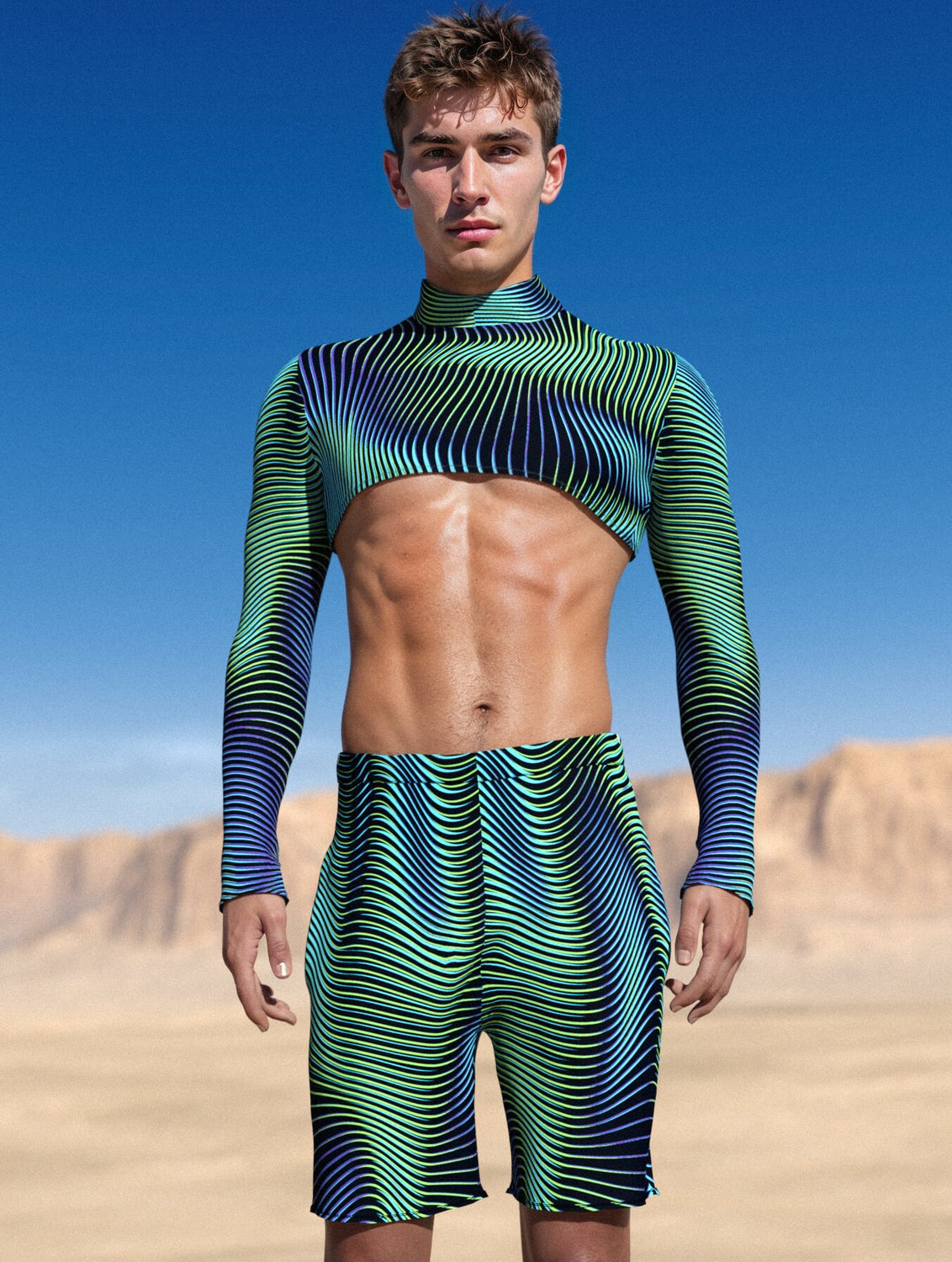 Illusions Male Crop Top