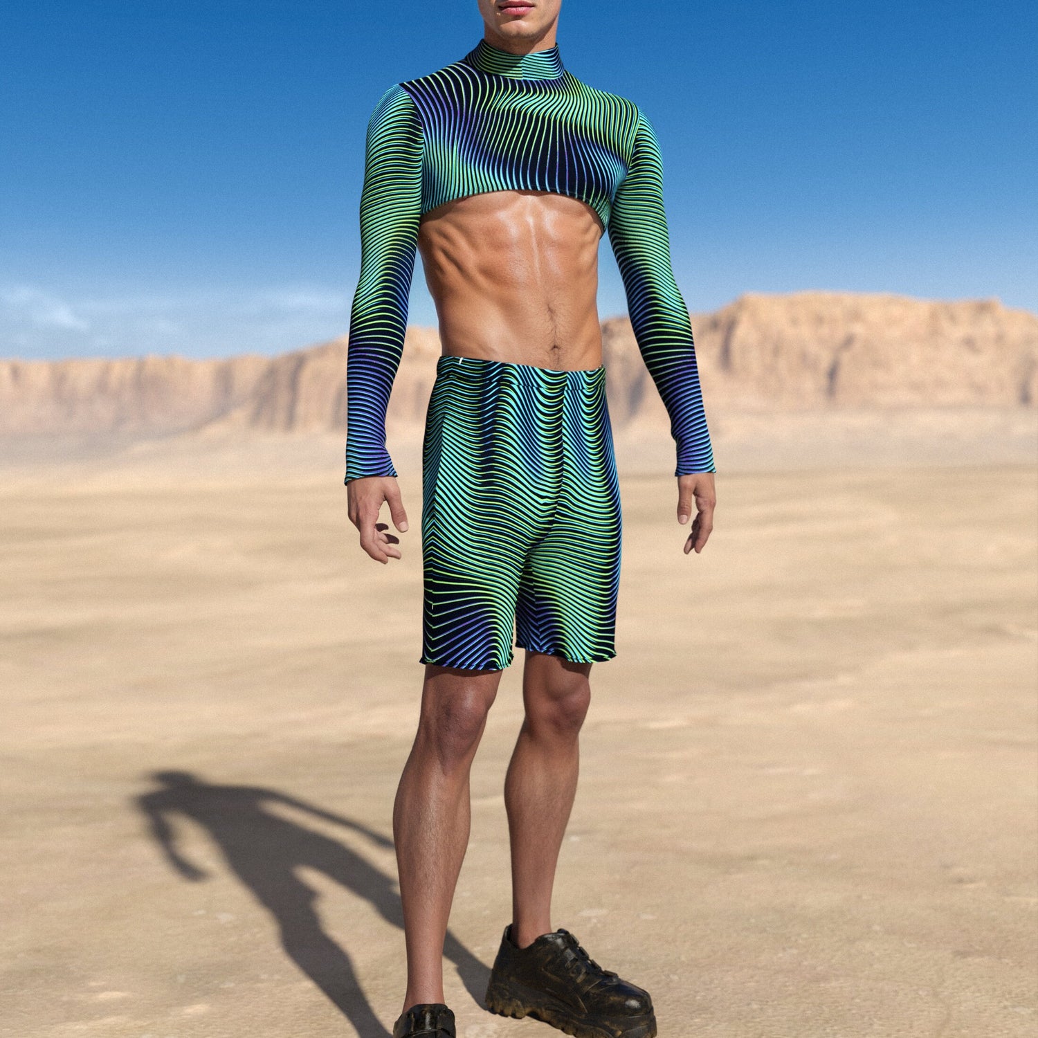Illusions Male Crop Top Festival