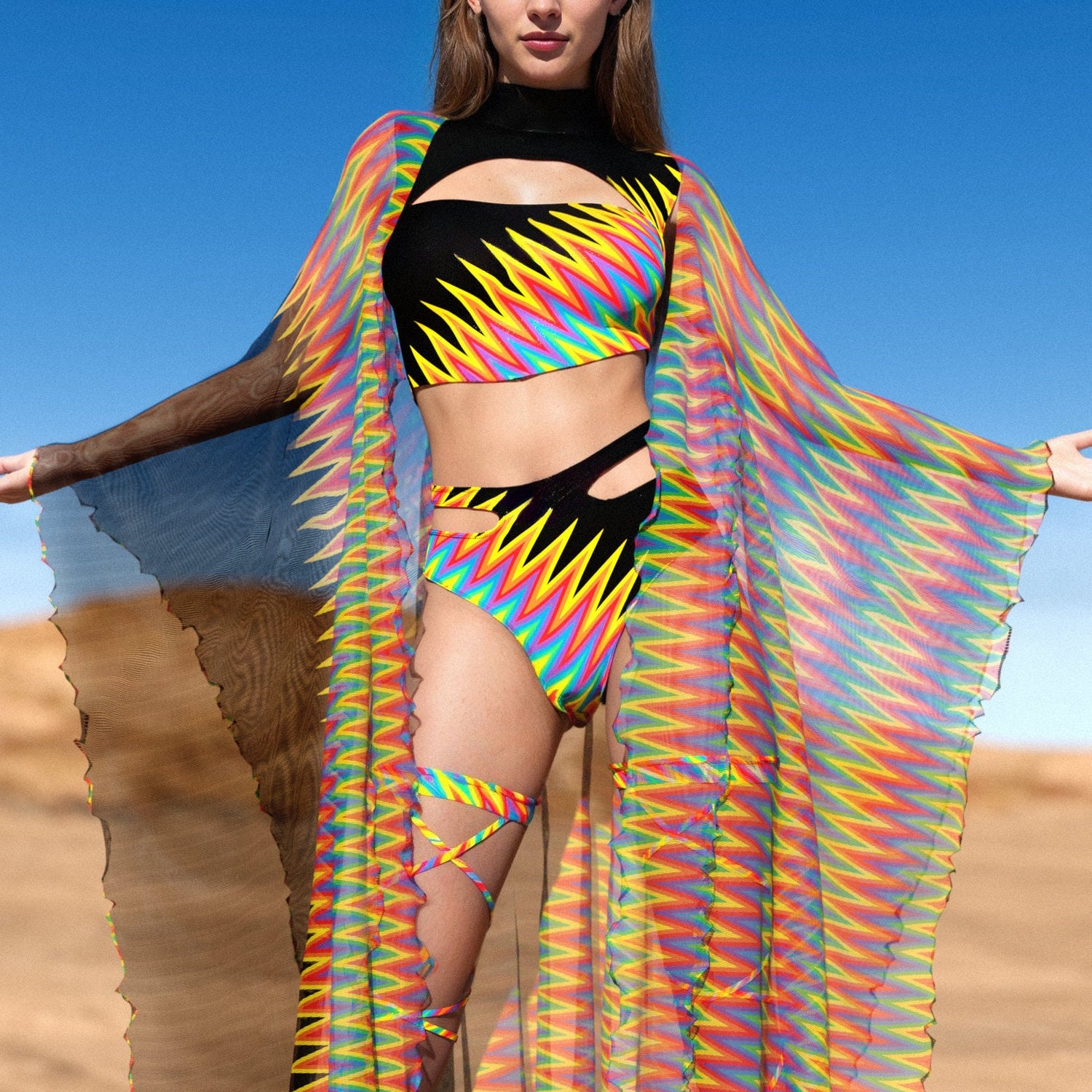 Prism Break Rave Kimono Set