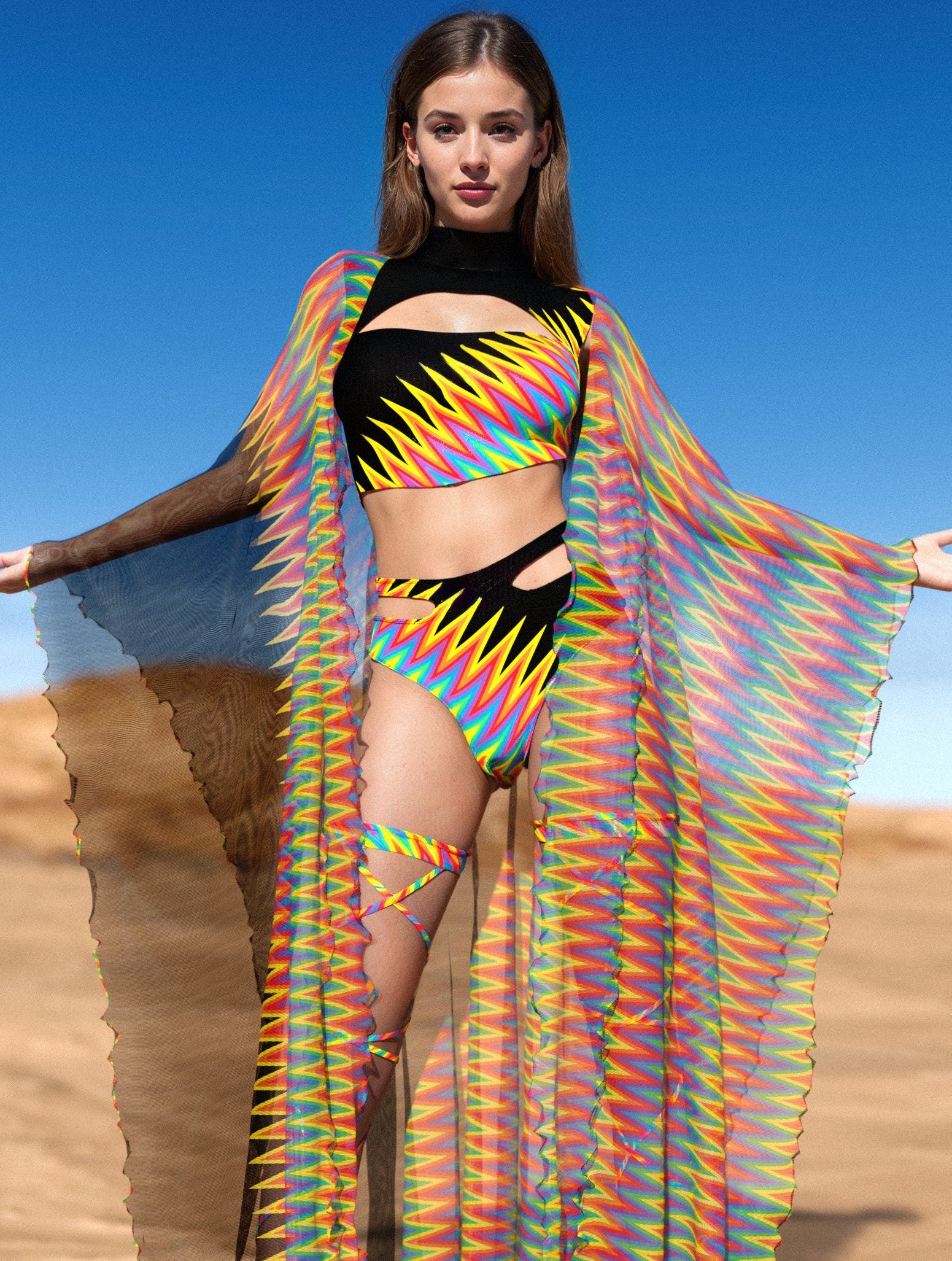 Prism Break Rave Kimono Set