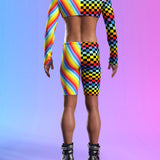 Checkered Past Male Rave Kimono Set