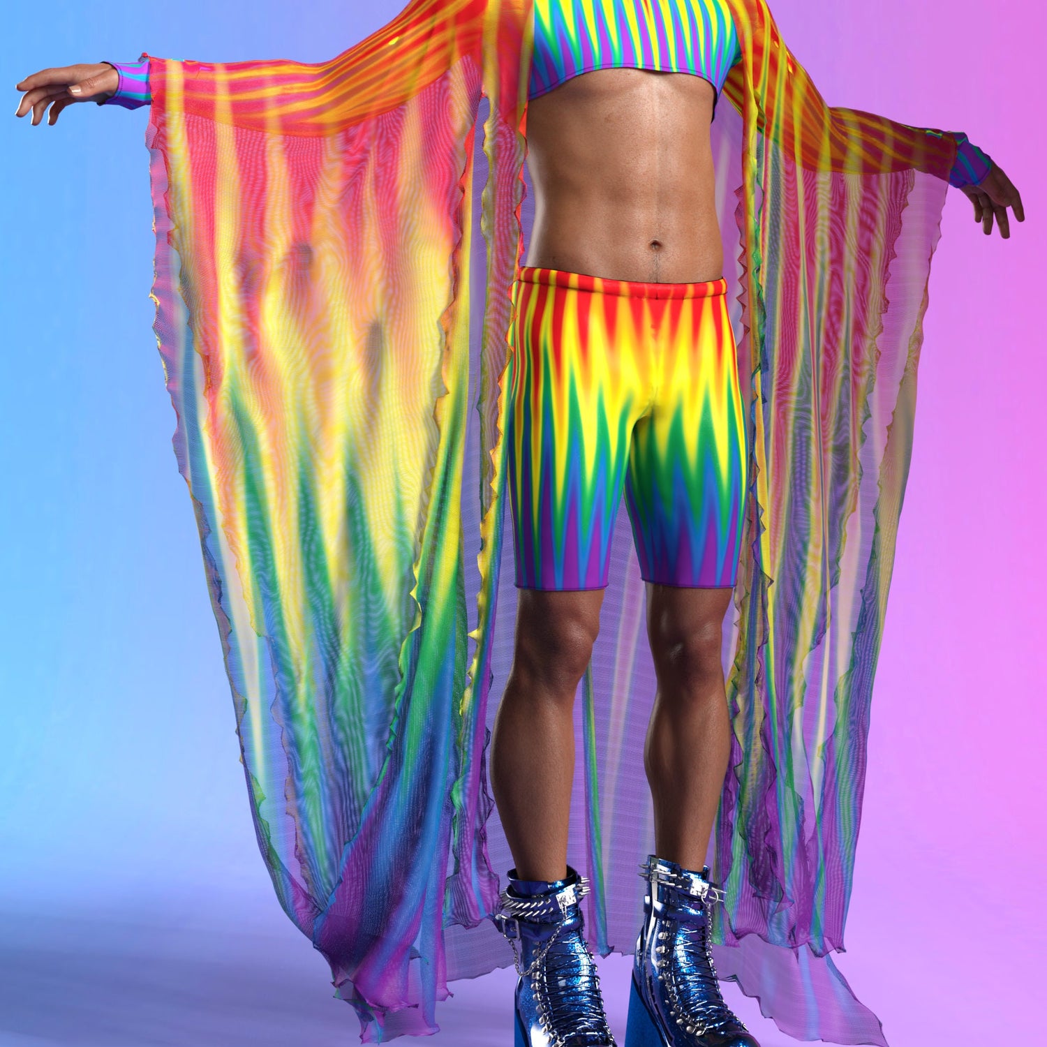 Men Infinitum Male Rave Kimono