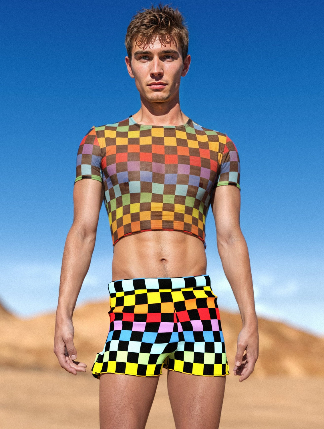 Joy Racer Male Mesh Crop Top