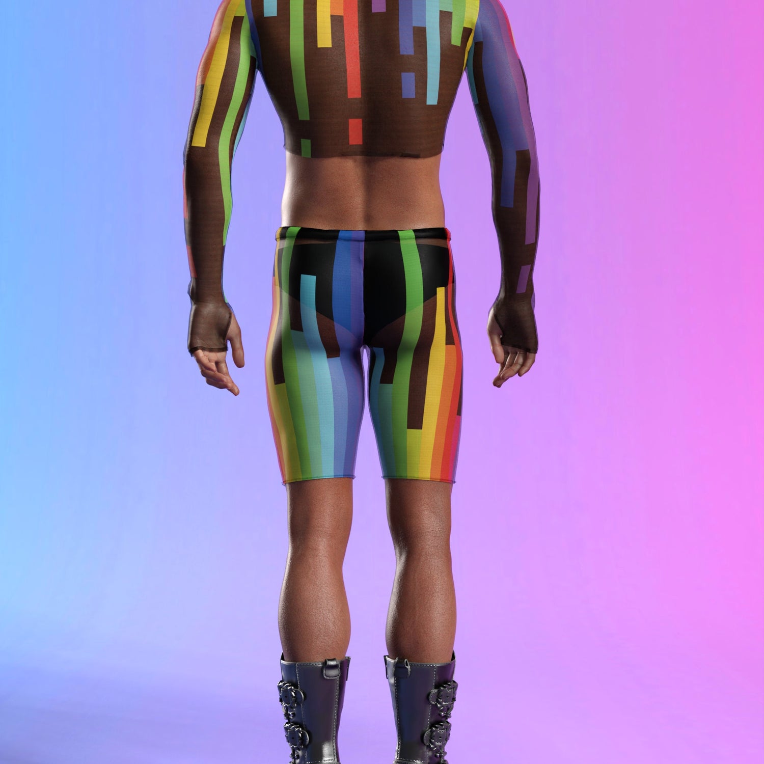 Men Rainscapes Mesh Male Biker Set