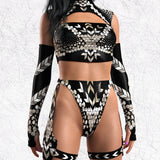 Fragments Cutout Rave Top