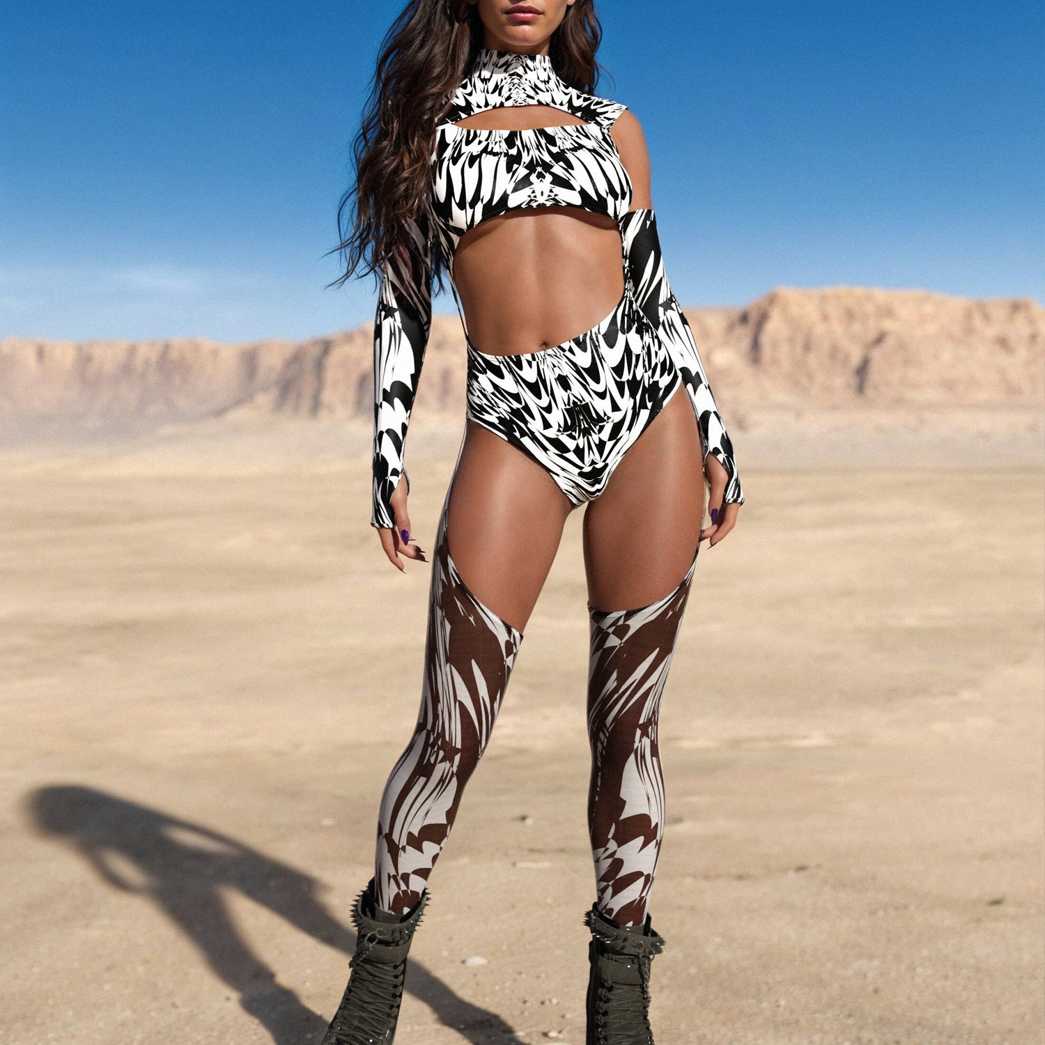 Silent Flutter Chaps Leotard