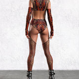 Red MF Chaps Leotard