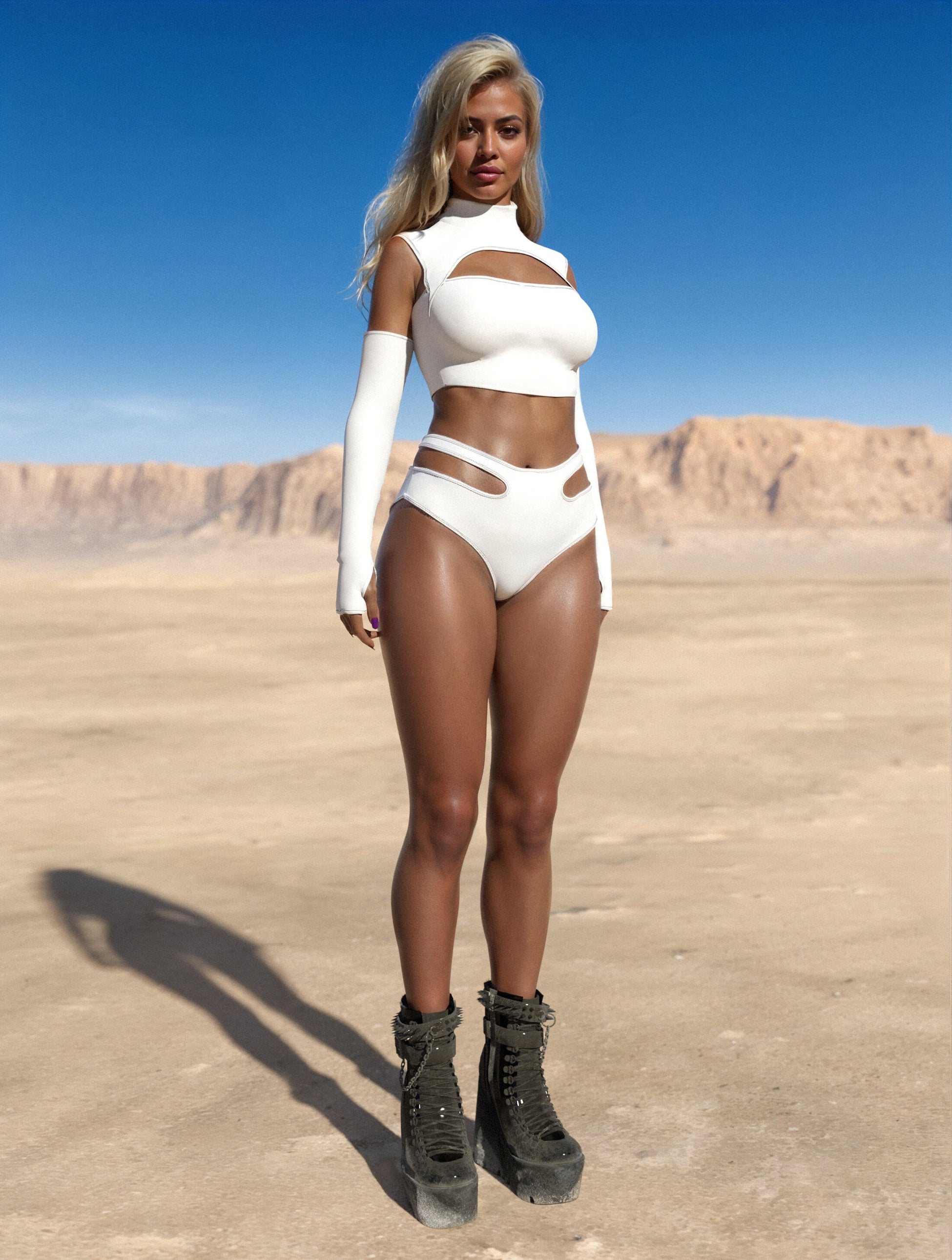 Just White Cutout Rave Top 2