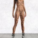 Afterimage Nude Mesh Bare Back Costume