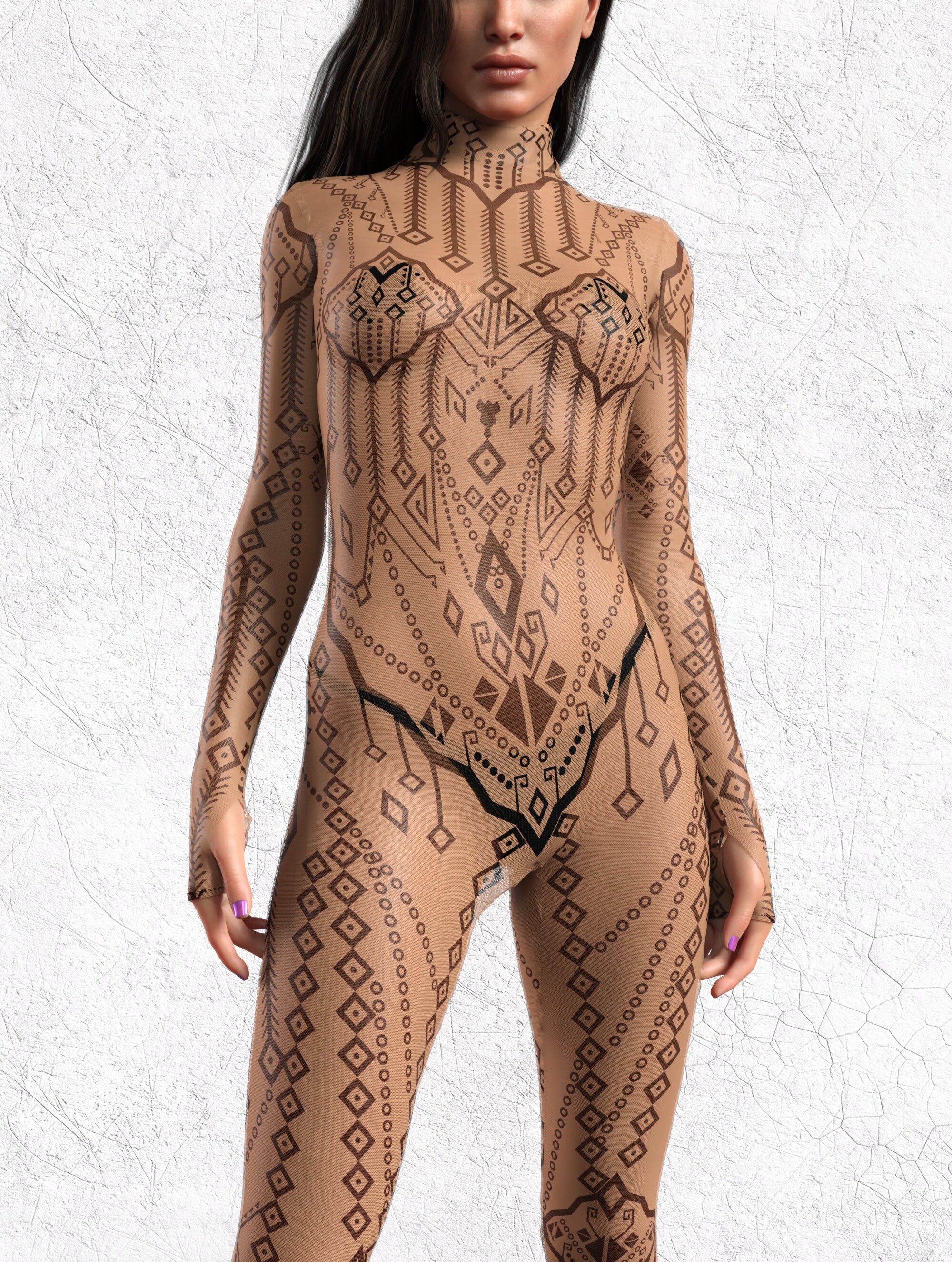 Pleasure Seeker Mesh Bare Back Costume Mesh