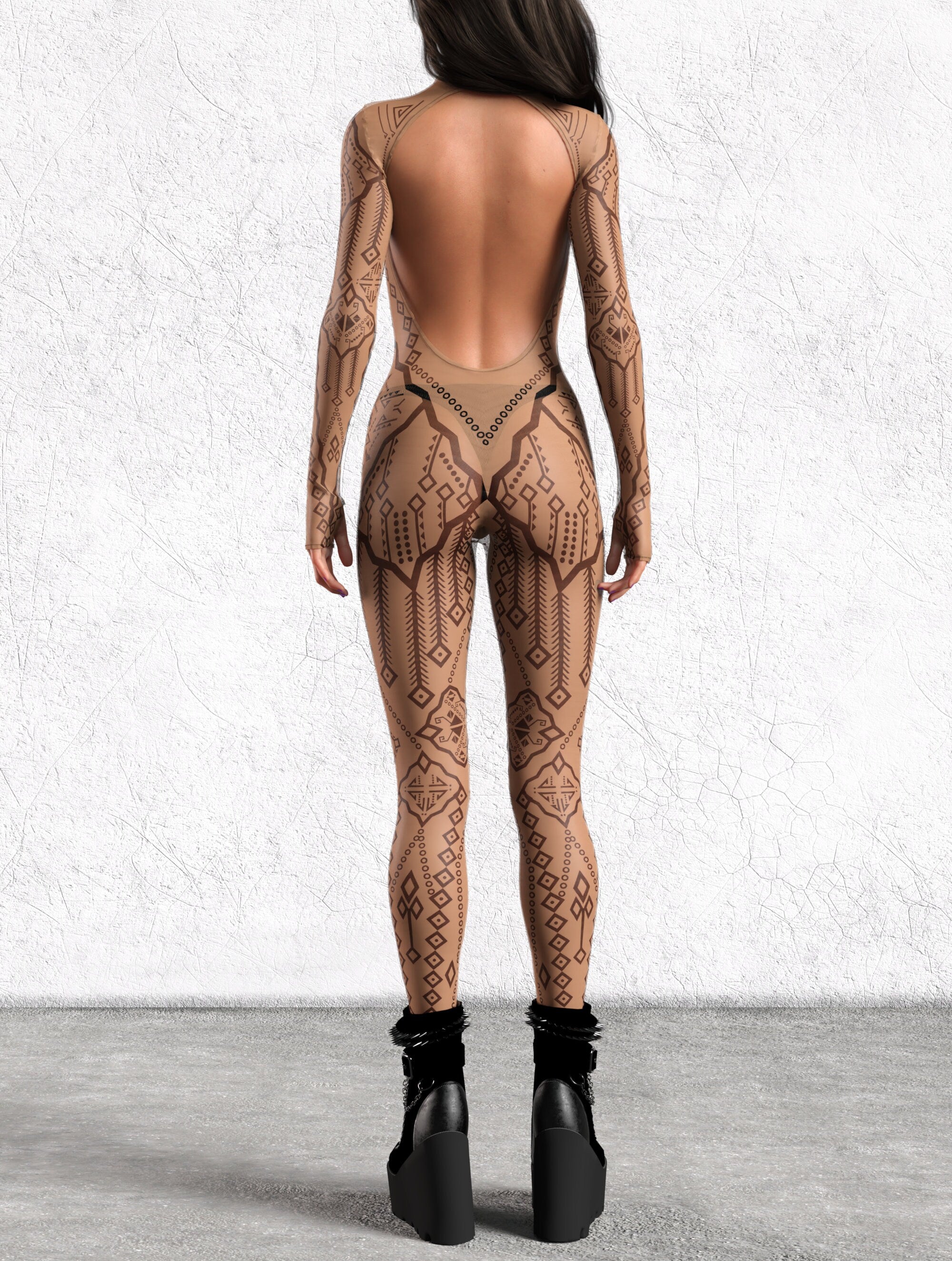 Pleasure Seeker Mesh Bare Back Costume 6