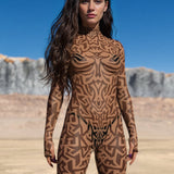 Untamed Mesh Bare Back Costume