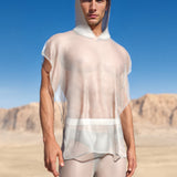 Just White Unisex Hooded Top