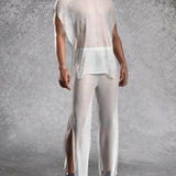 Just White Male Split Pants