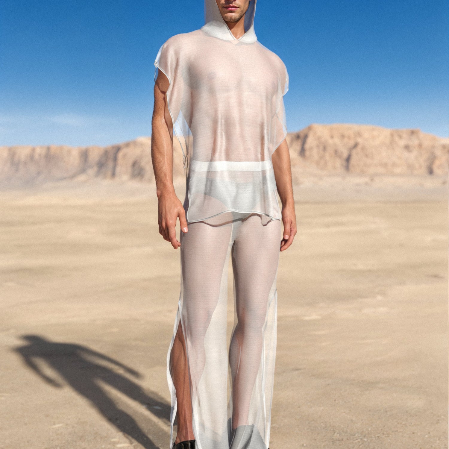 Just White Unisex Hooded Top Festival, Performance
