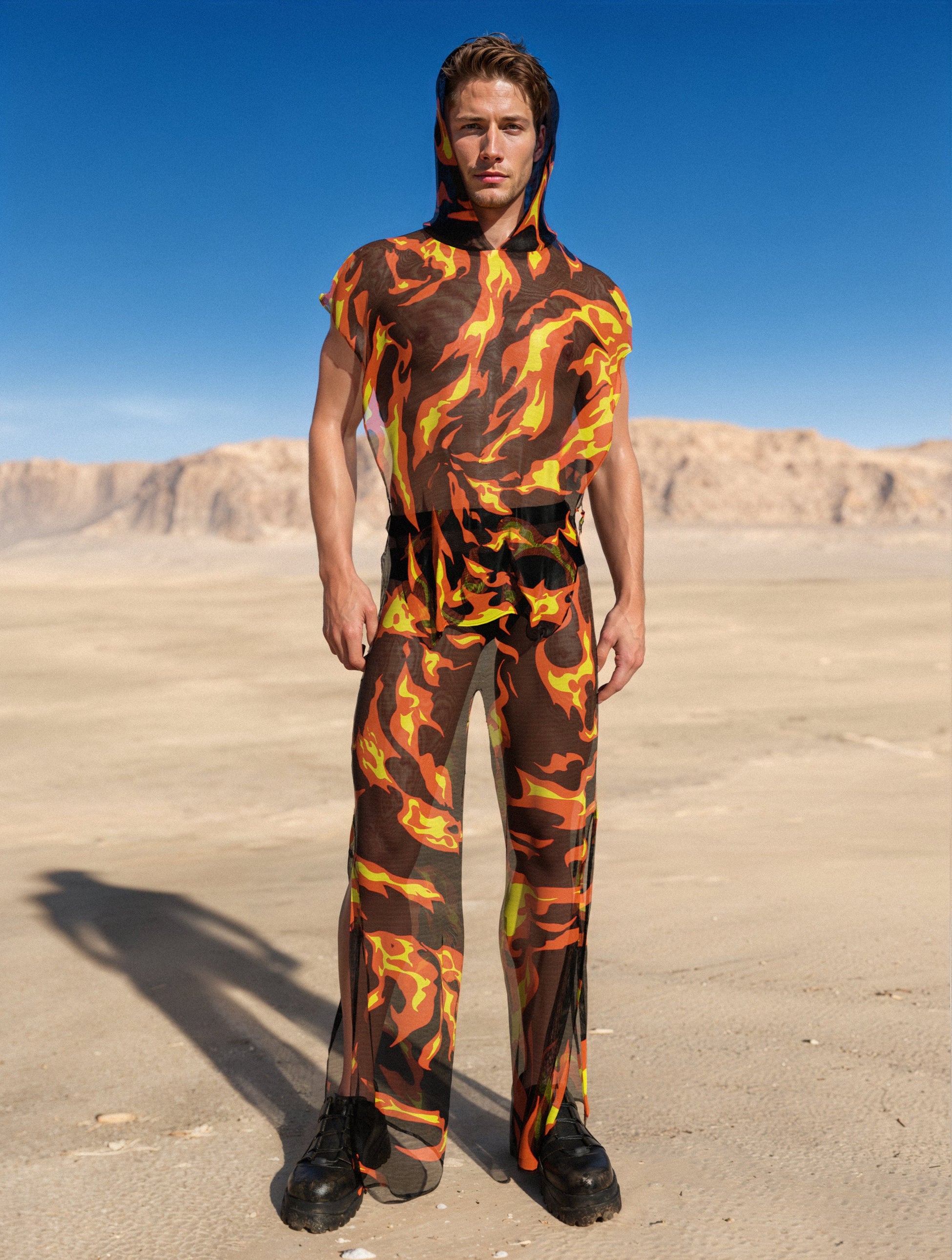 Burn Baby Burn Male Hooded Set 2