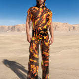 Burn Baby Burn Mesh Male Split Pants