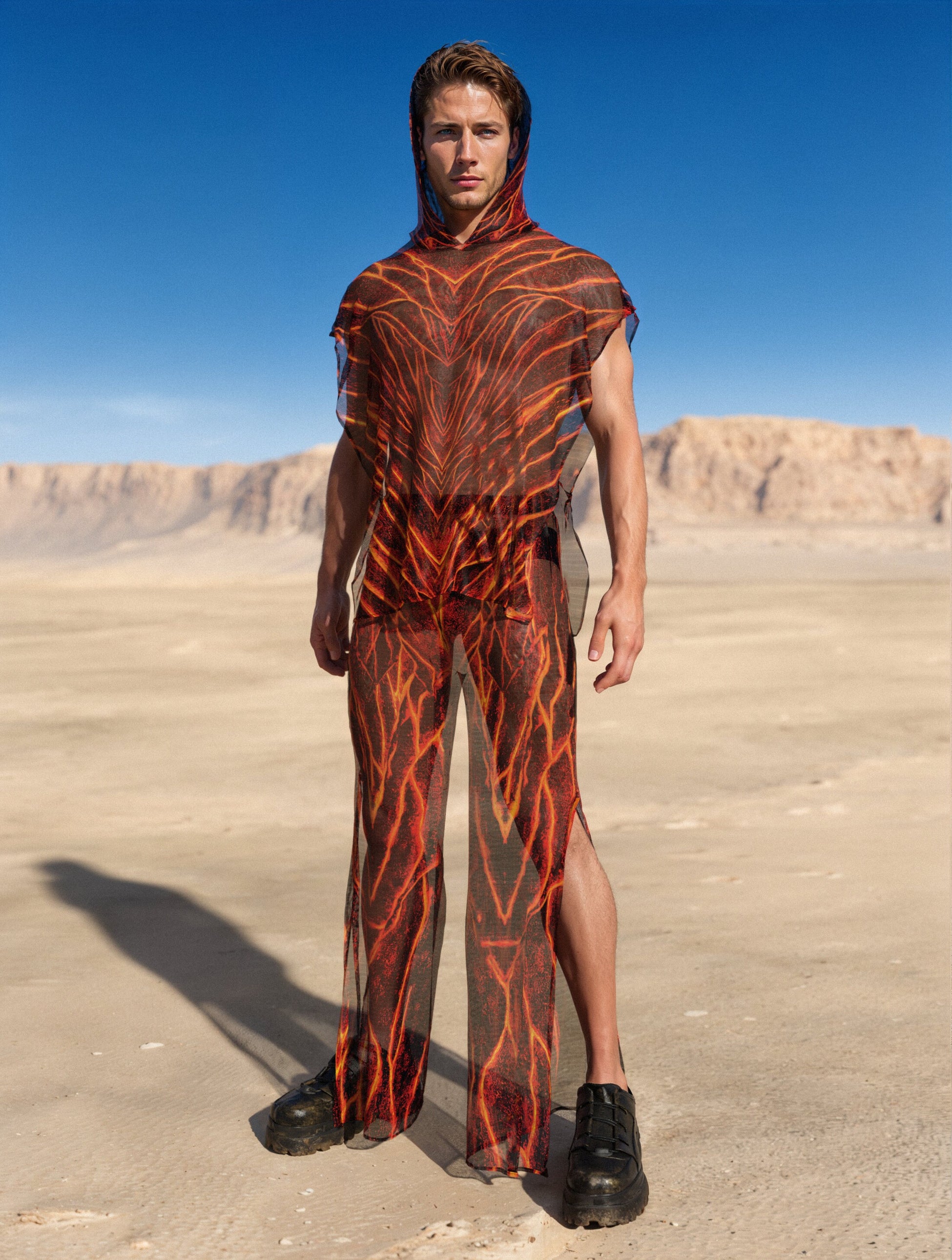 Lava Burst Male Split Pants 2