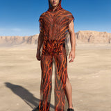 Lava Burst Male Hooded Set