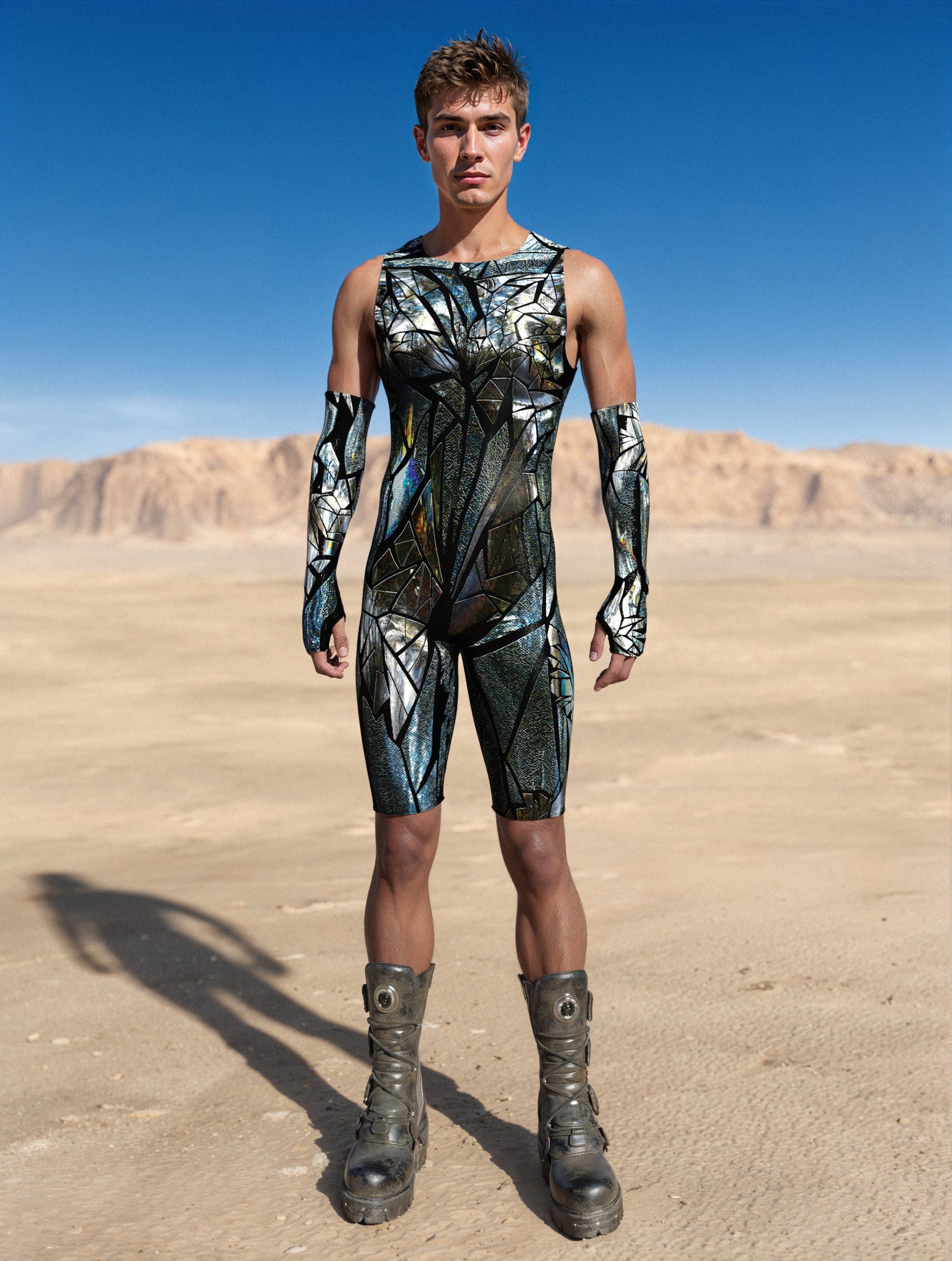 Mirror's Edge Male Back Zip Romper 2
