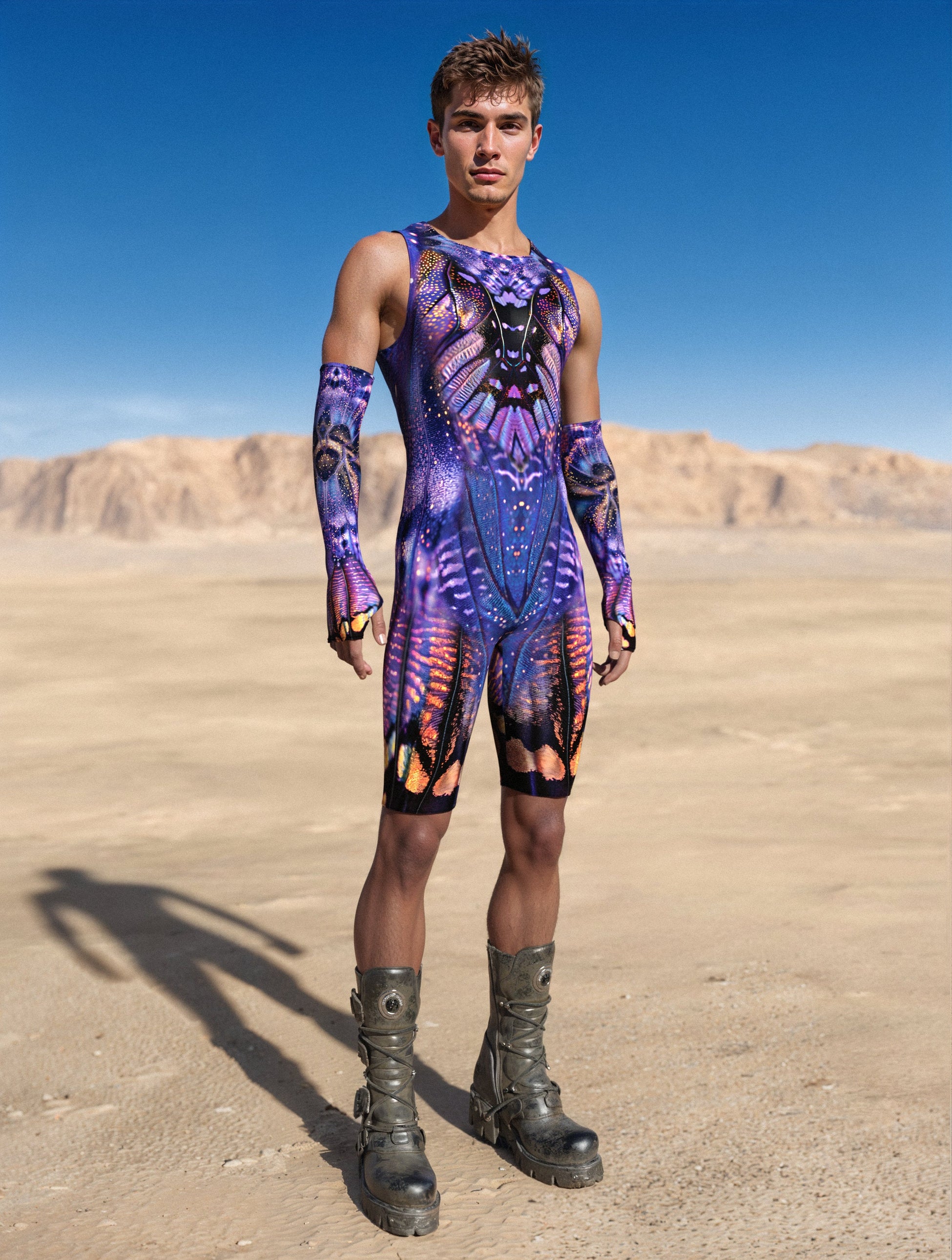 Midnight Desire Male Back Zip Romper 2