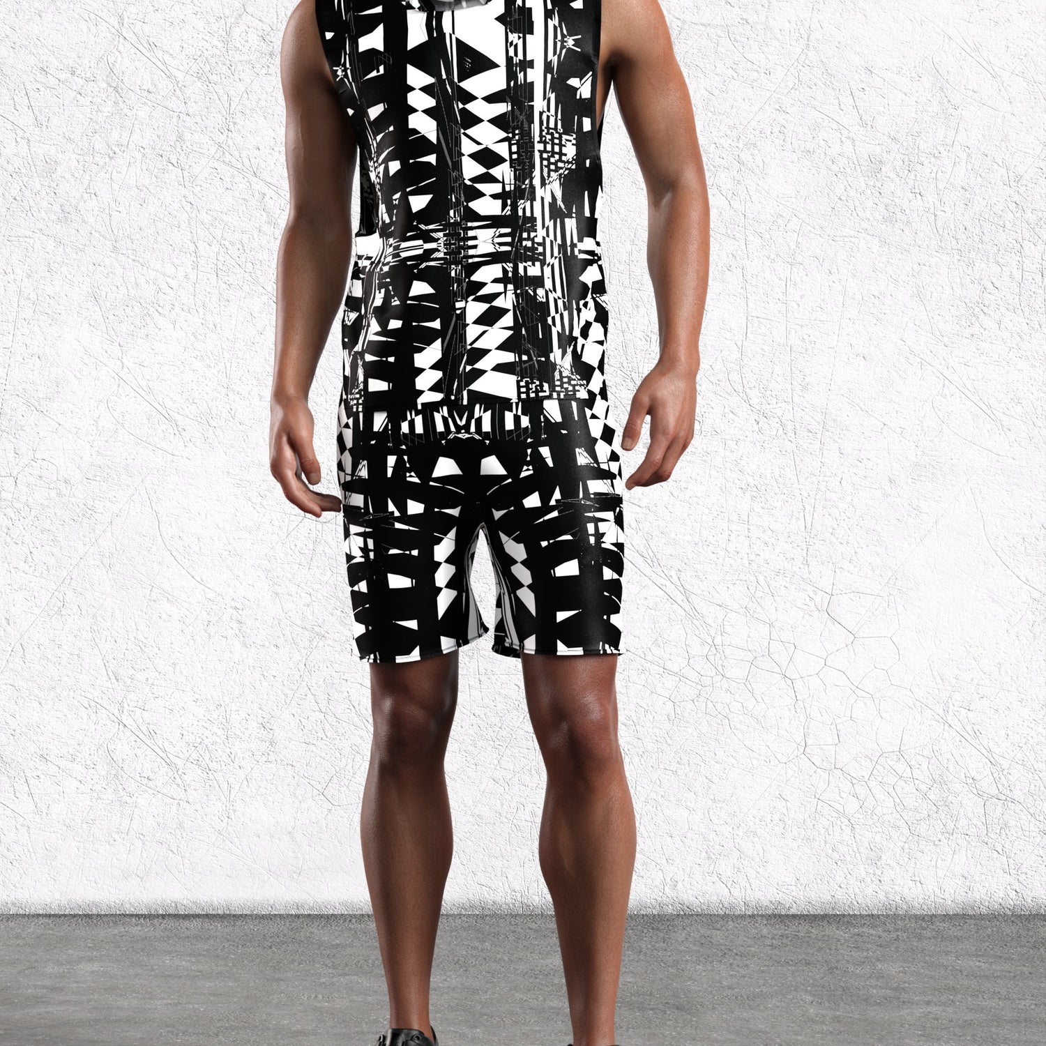 Disturbia Male Hooded Set Lycra