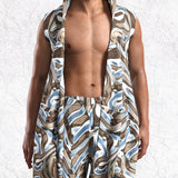 Mecha Vortex Male Hooded Vest Set