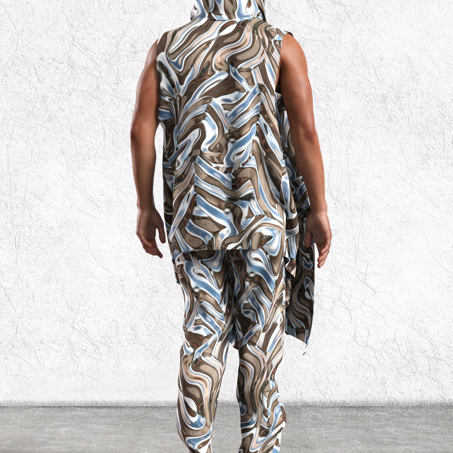 Men Mecha Vortex Male Wide Pants