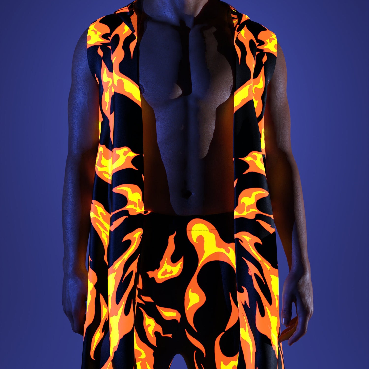 Burn Baby Burn Male Hooded Vest 9