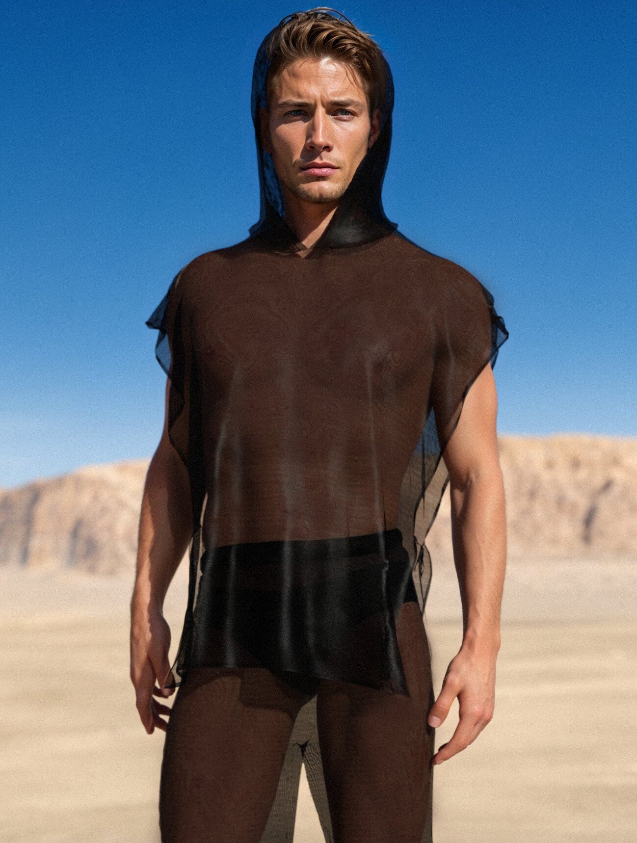 Just Black Male Split Pants 1