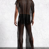 Just Black Male Split Pants