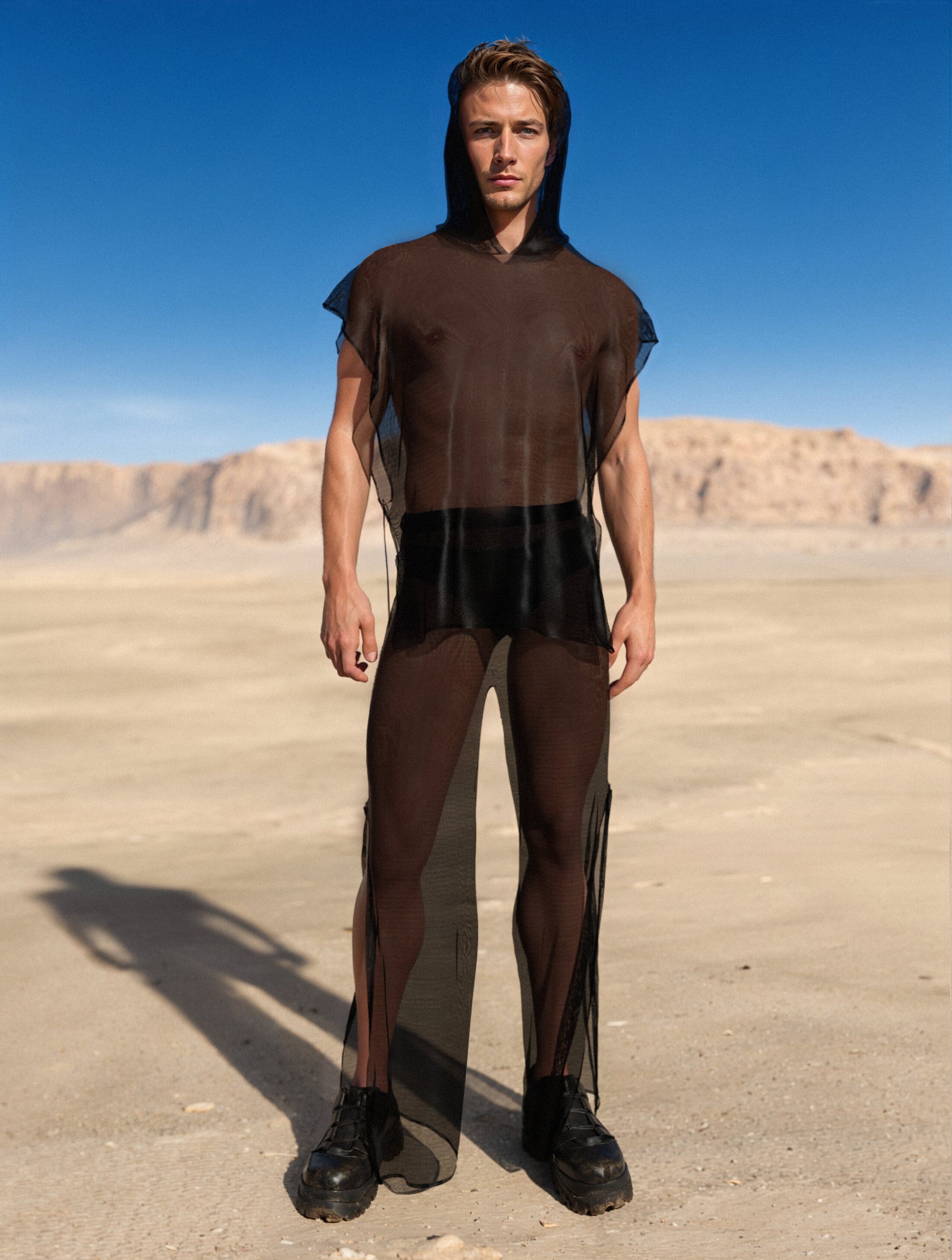 Just Black Male Split Pants 2