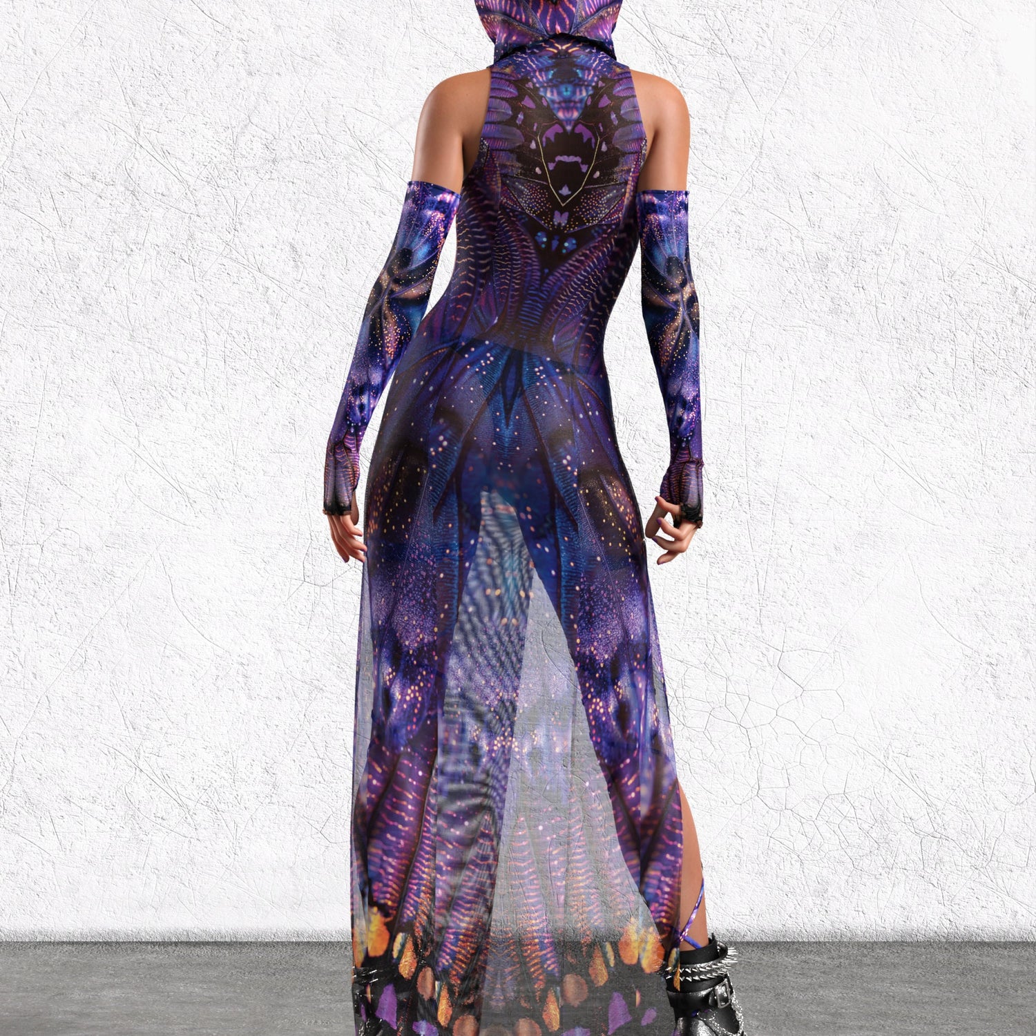 Women Midnight Desire Mesh Keyhole Dress