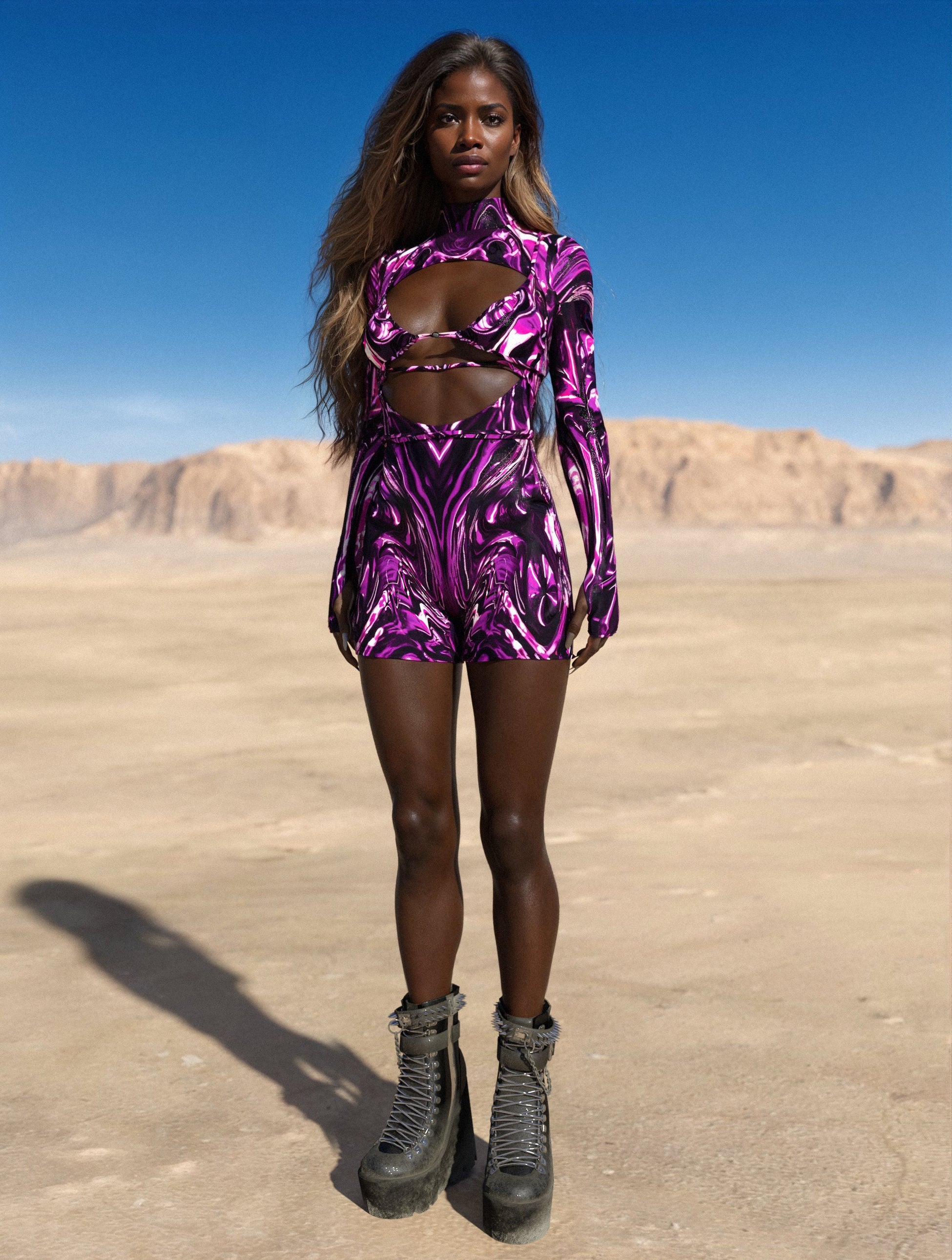 Violet X Open Heart Romper 2