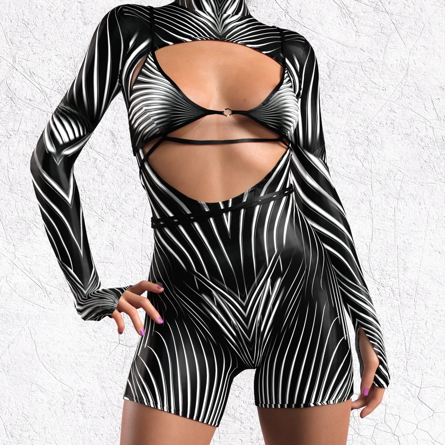 Women Chroma Space Rave Hood