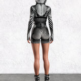 Chroma Space Open Heart Romper