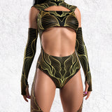 Golden Thread Chaps Leotard