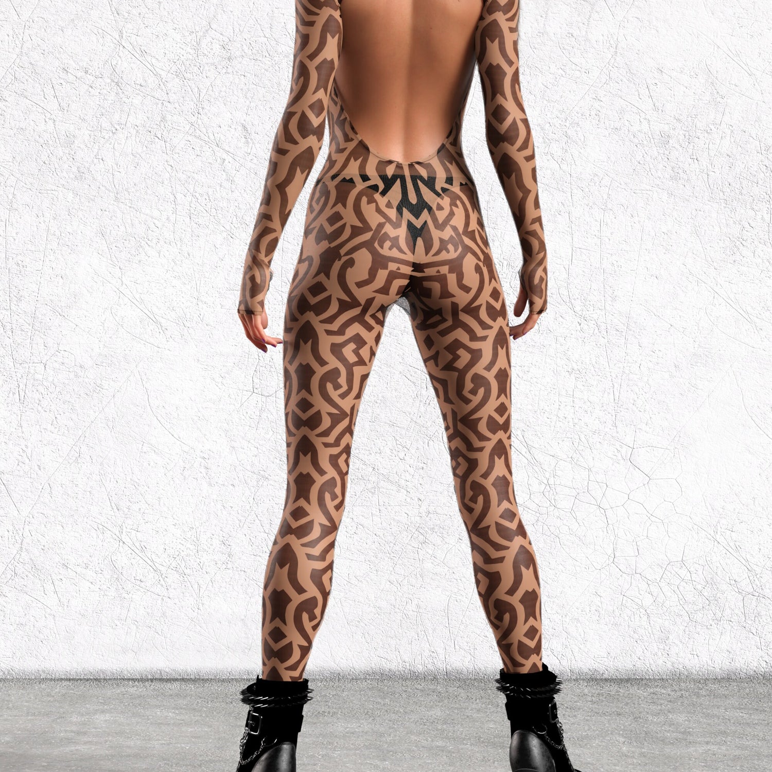 Untamed Mesh Bare Back Costume 6