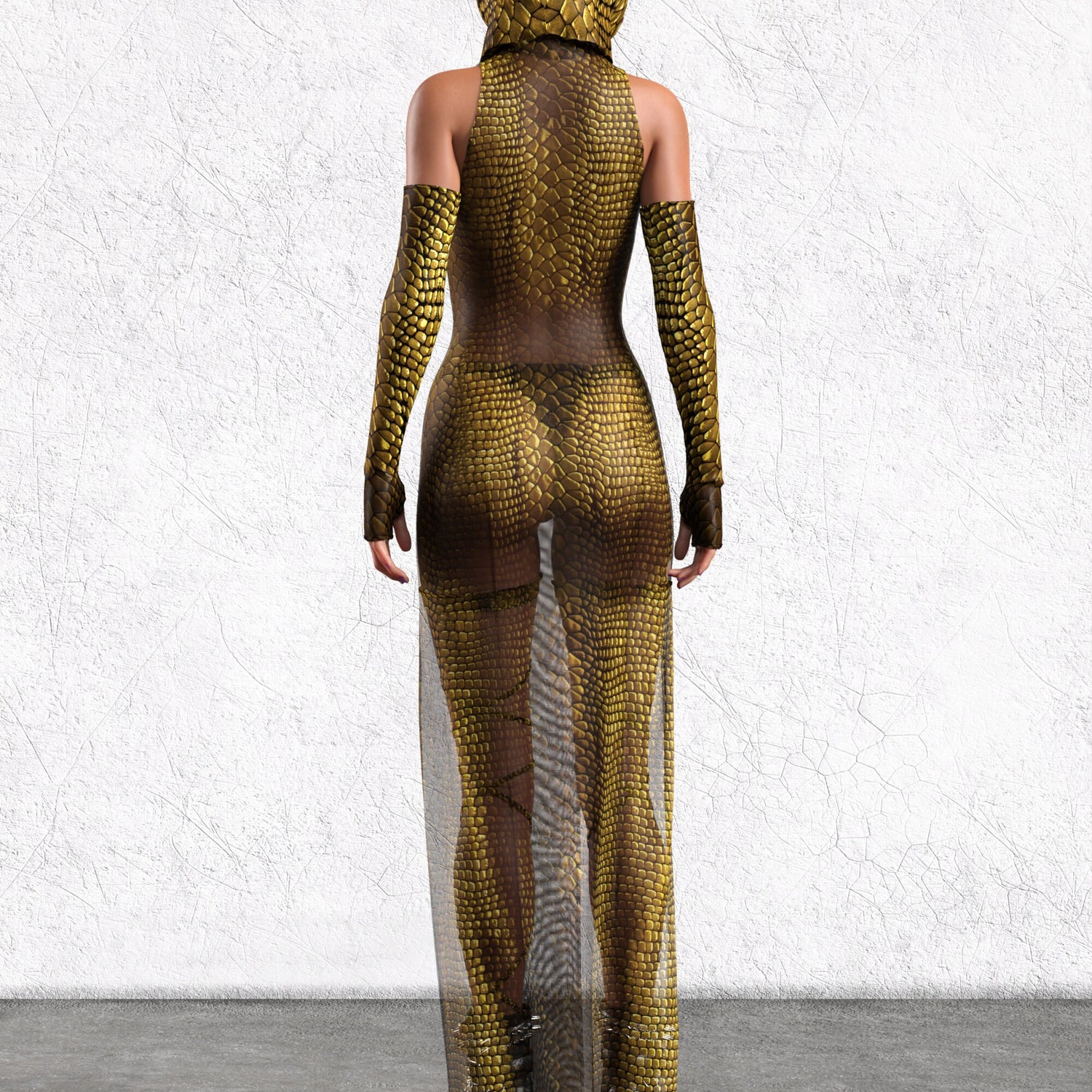 Women Gold MF Rave Hood