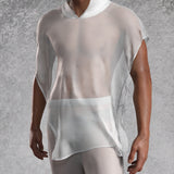 Just White Unisex Hooded Top