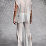 Just White Male Split Pants