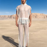Just White Male Split Pants